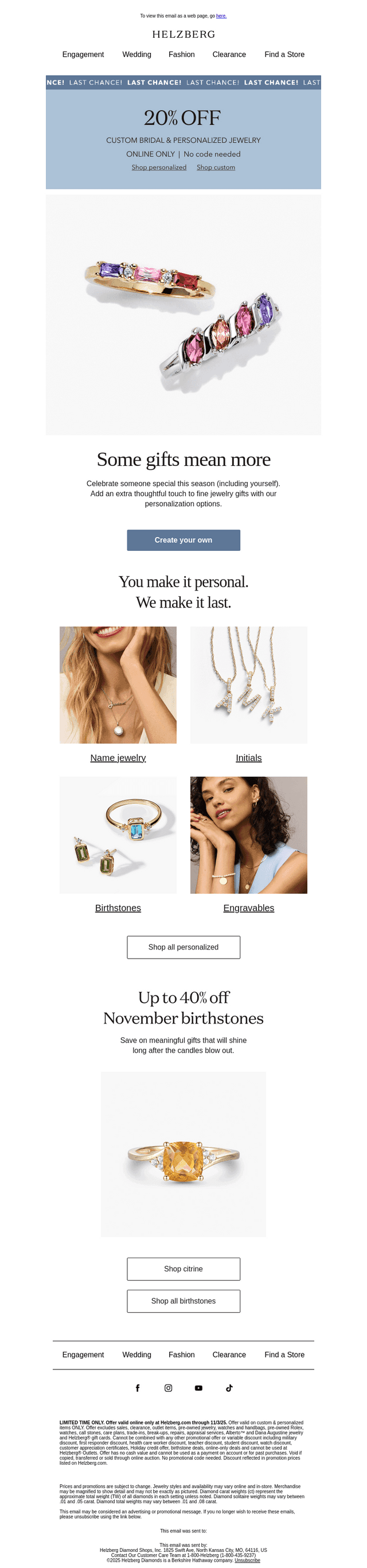 Personalize their next gift (& save)