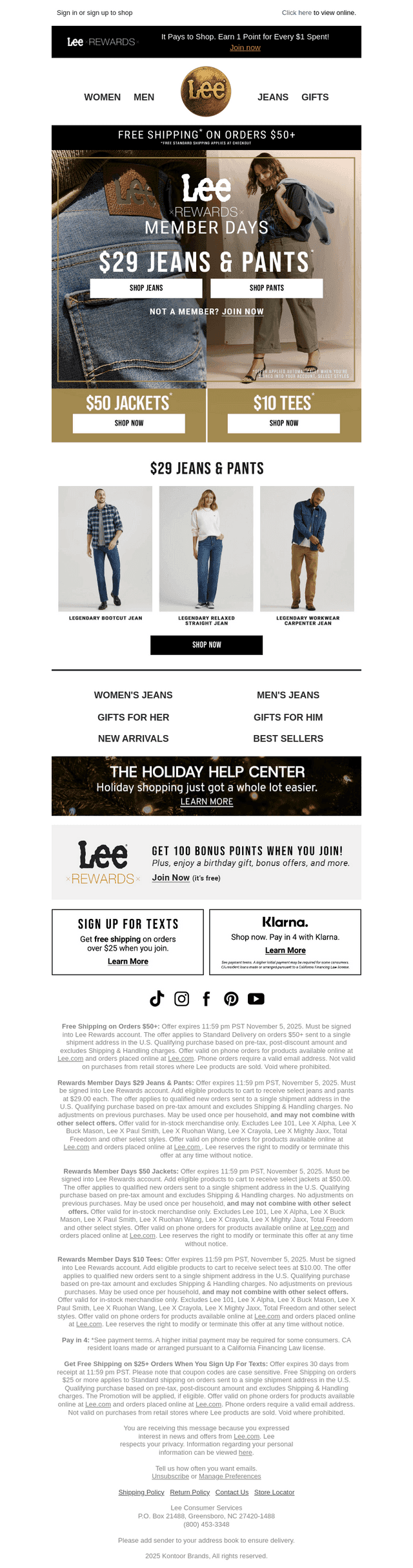 Member Days: $29 Jeans & Pants