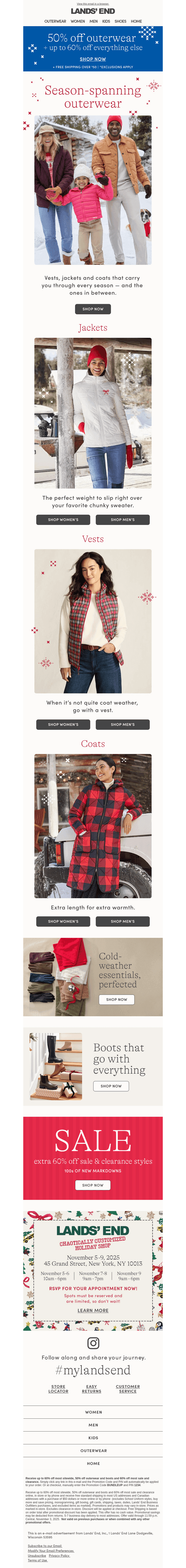 Forecast: Unclear. Outerwear: 50% off