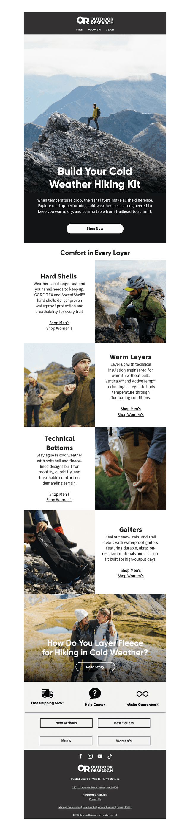 Build Your Cold Weather Hiking Kit