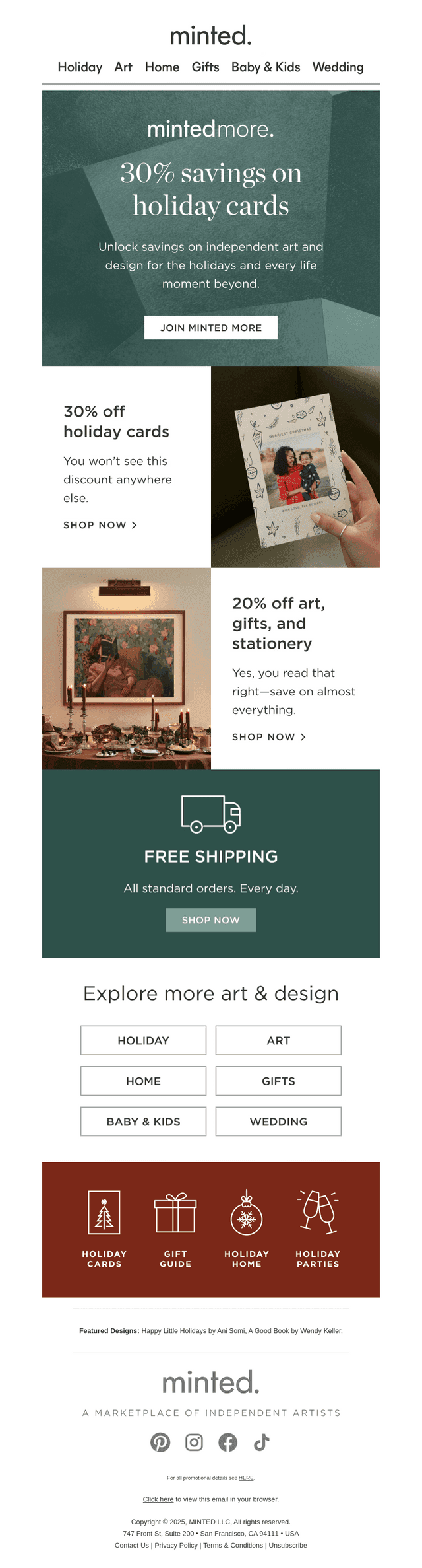 Want 30% off holiday cards?