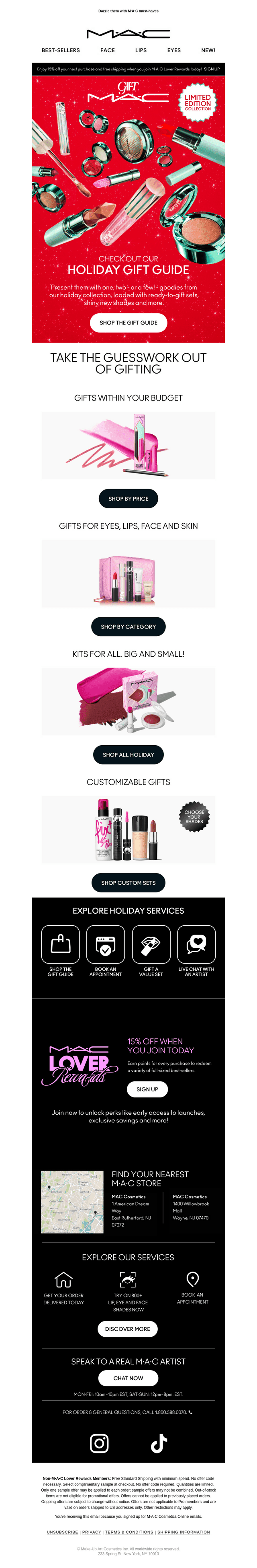 MAC Cosmetics email from Mon, Nov 3, 2025