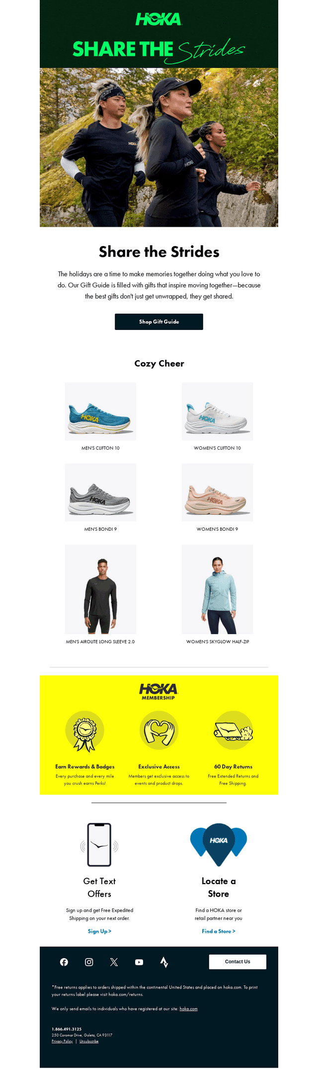 HOKA email from Mon, Nov 3, 2025
