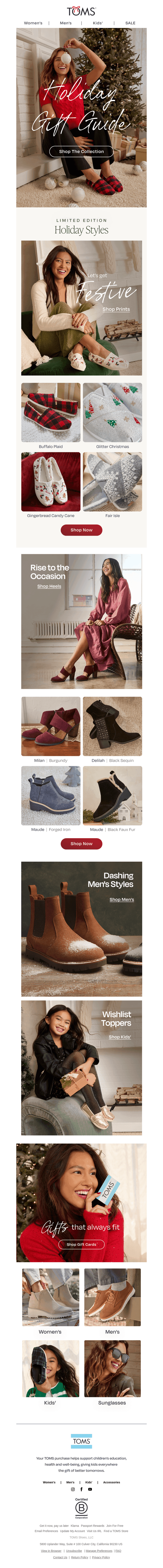 Get Gifting with the TOMS Gift Guide