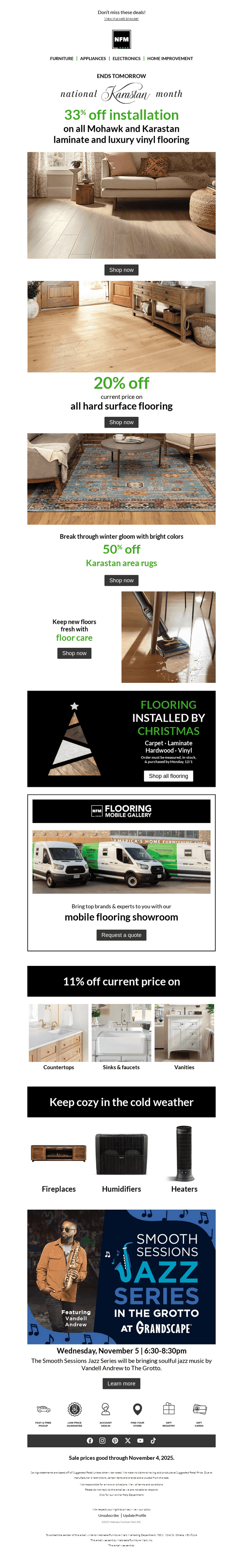 Ends tomorrow, save today: Karastan flooring month