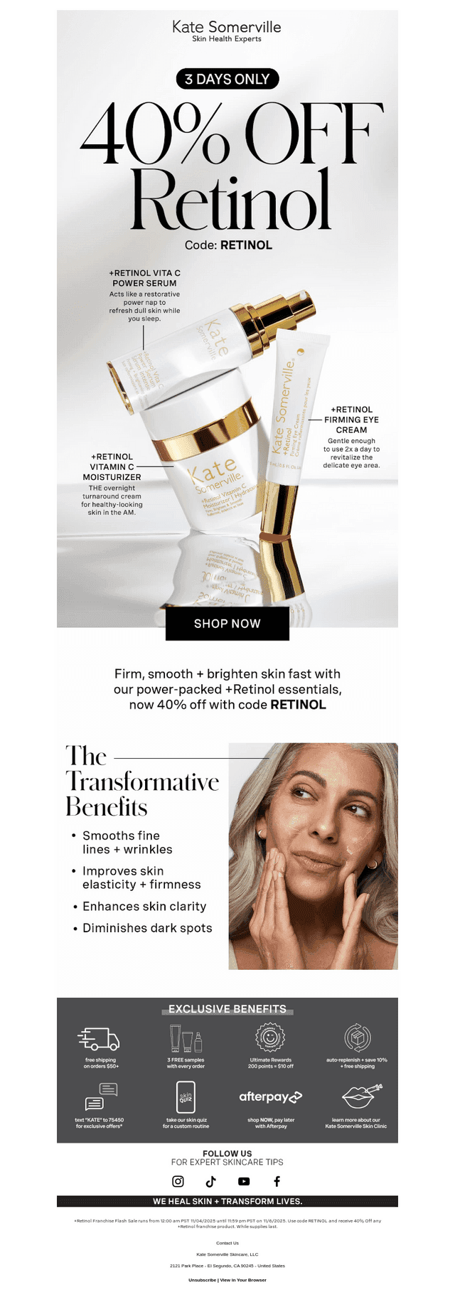 40% Off +Retinol Starts Now 💥