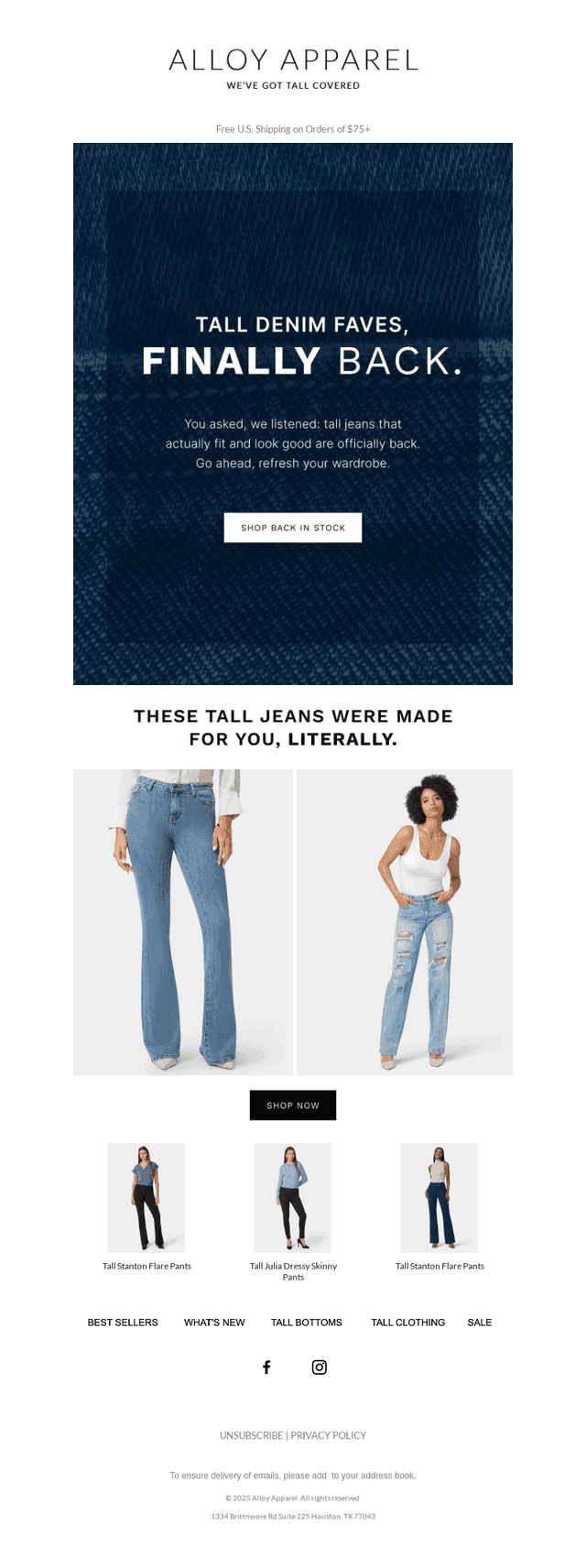 Alloy Apparel email from Tue, Nov 4, 2025