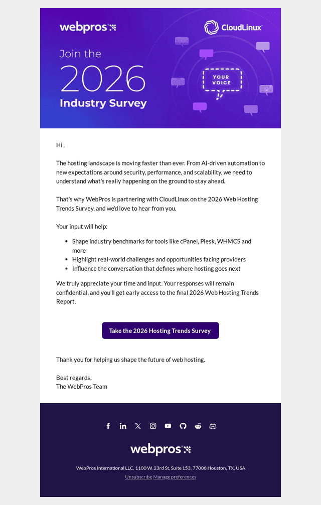 Share your insights: help shape the 2026 Web Hosting Trends Report