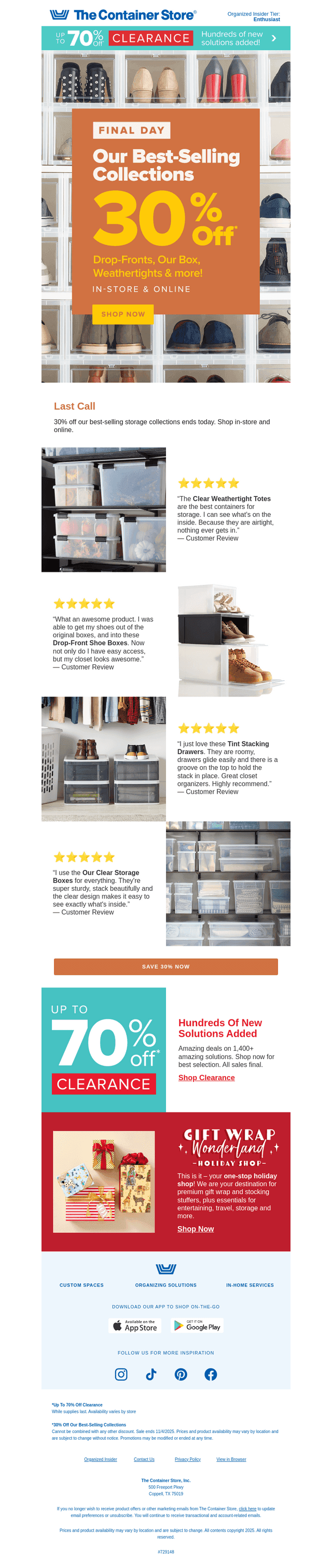 Last Call: 30% Off Best-Selling Storage Ends Today