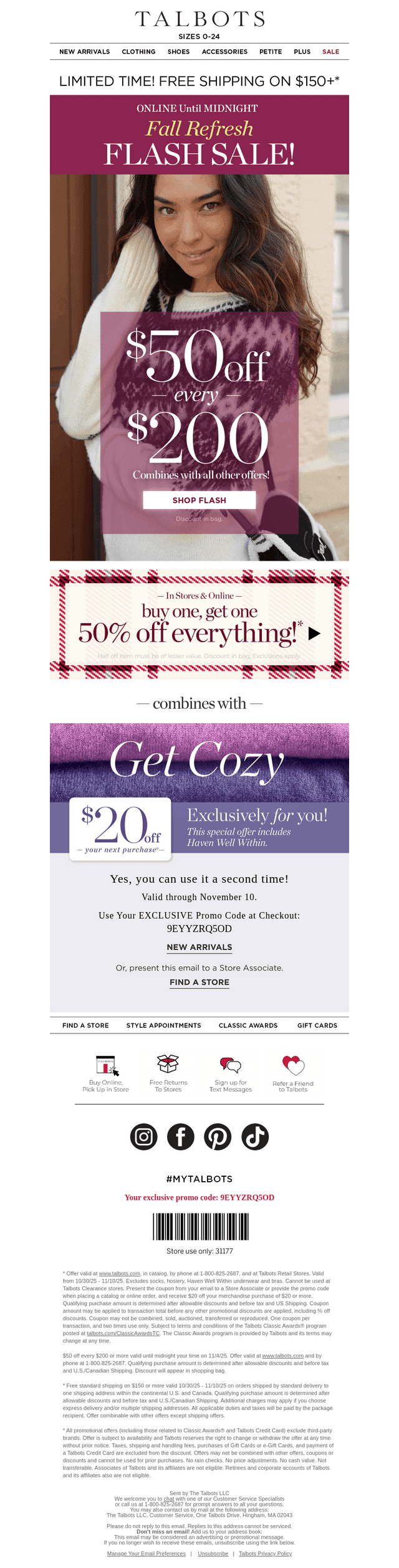 ⚡ FLASH SALE ⚡ $50 off + BOGO 50% off*