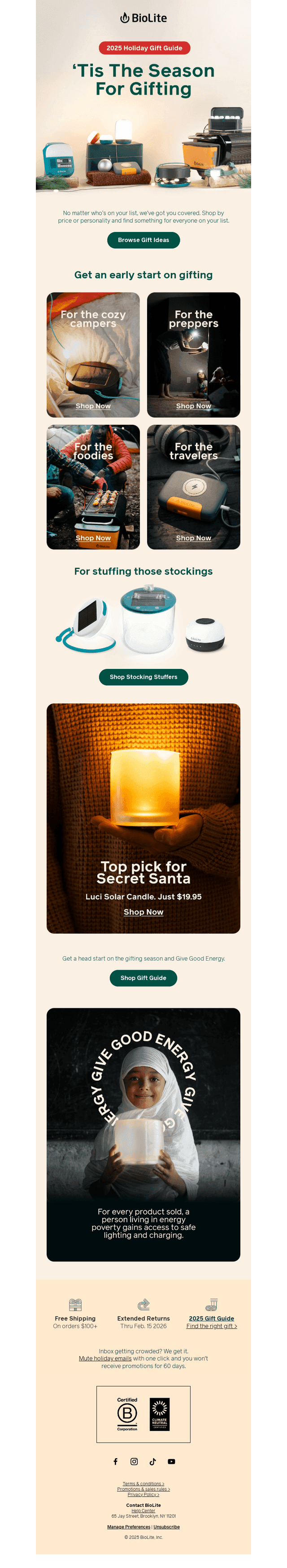 BioLite email from Tue, Nov 4, 2025