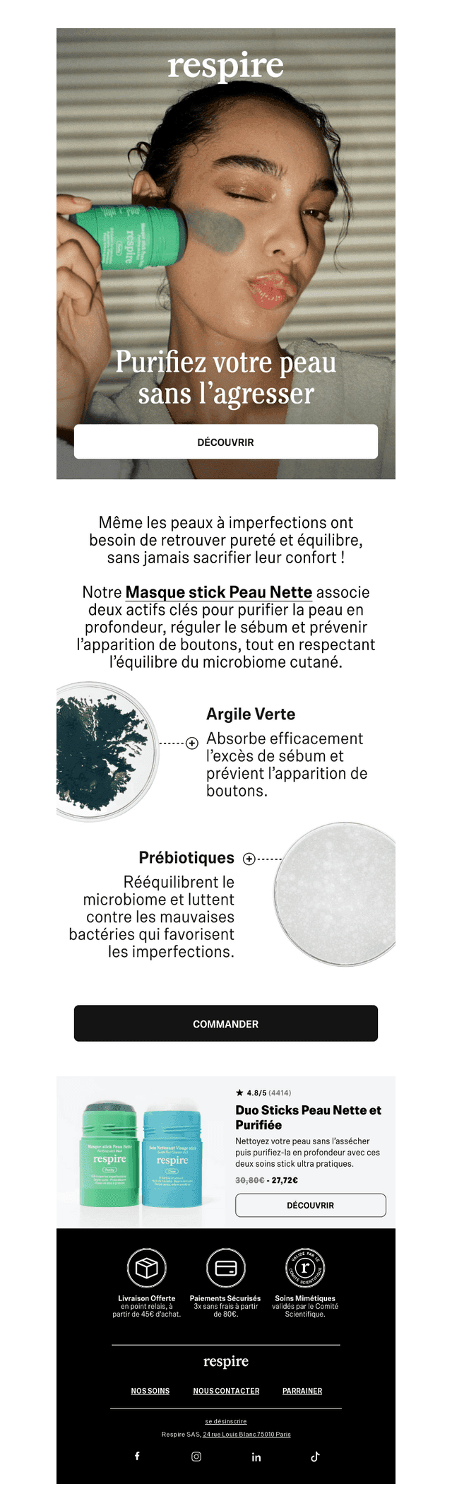 Une peau nette sans compromis