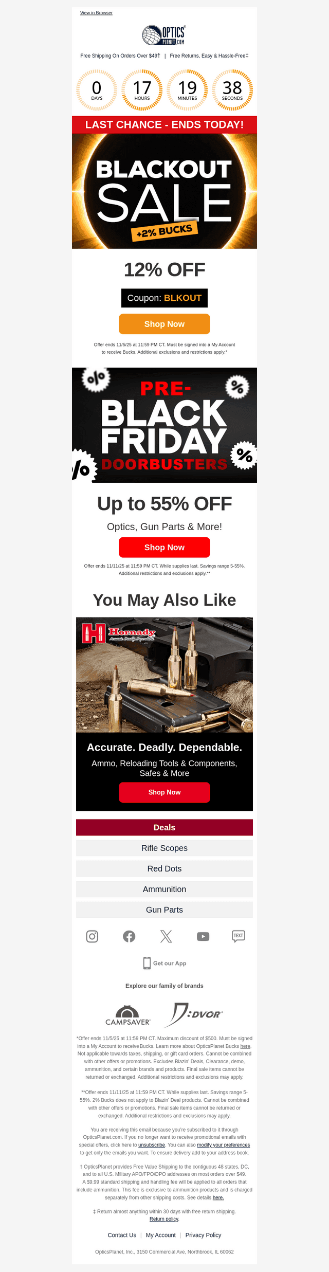 12% OFF Ends Today + Early DOORBUSTERS!