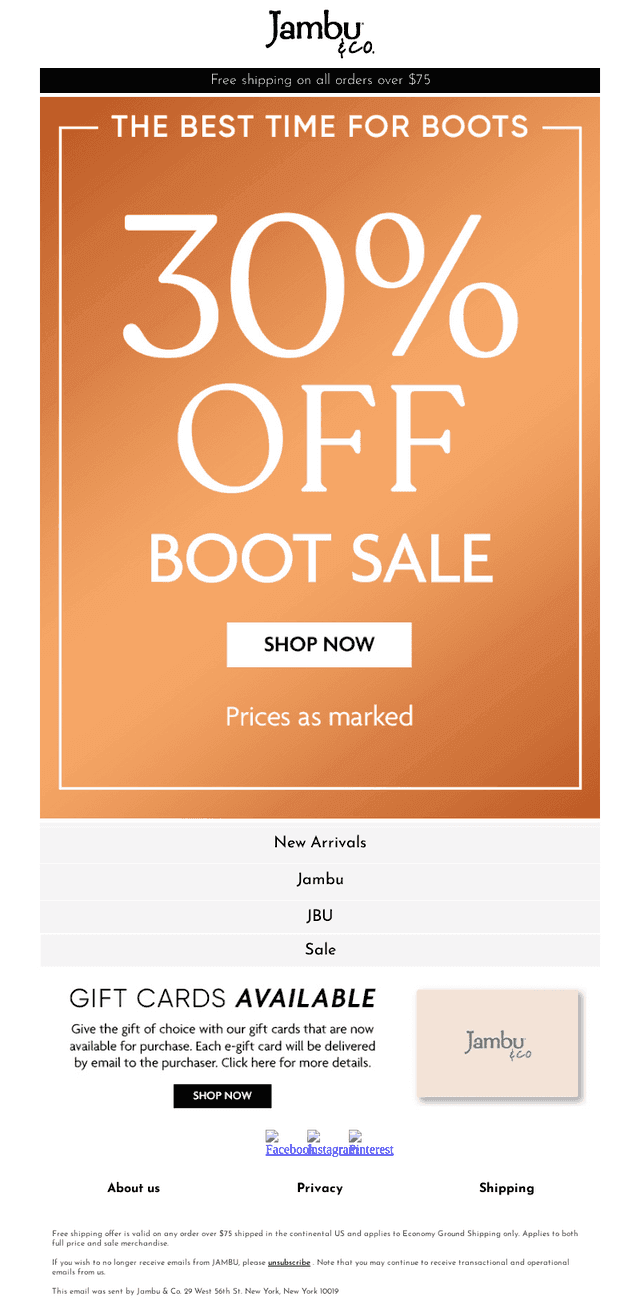 30% OFF Boots!