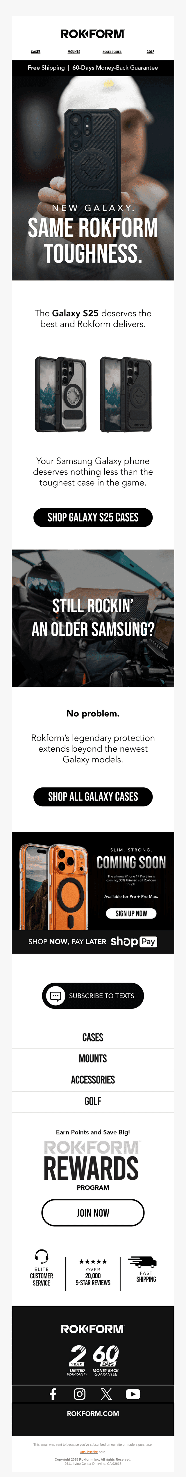 Your Samsung Galaxy, Covered by Rokform.