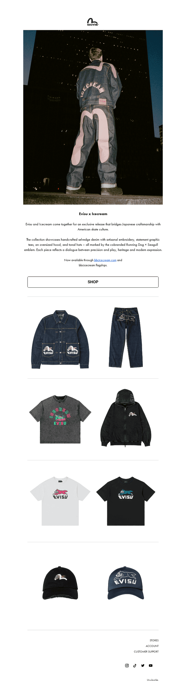 Now Live | Evisu x Icecream