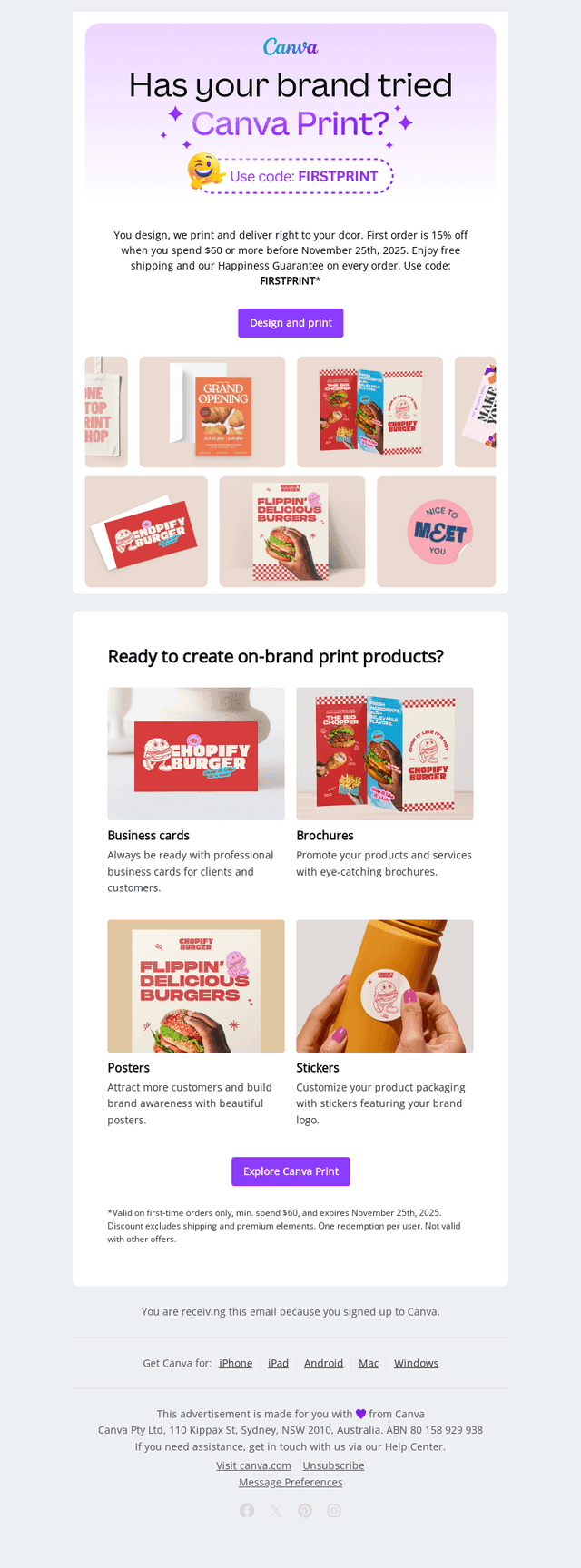 Canva email from Wed, Nov 5, 2025