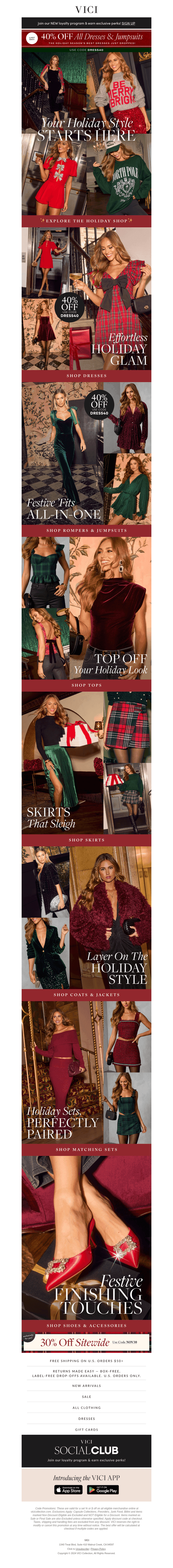 Quick! Check out before 40% off all dresses & jumpsuits ends tonight!