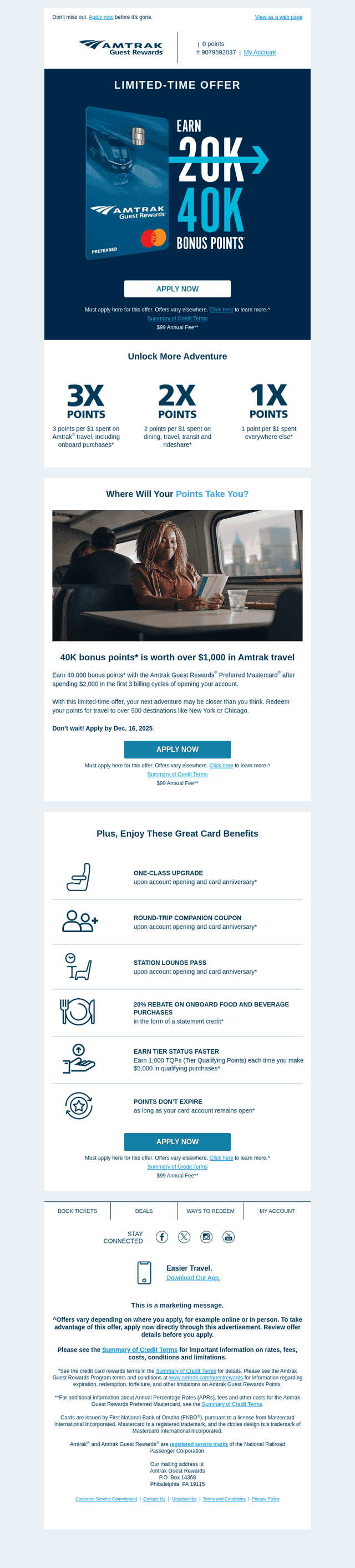 , your 40K bonus points are waiting.