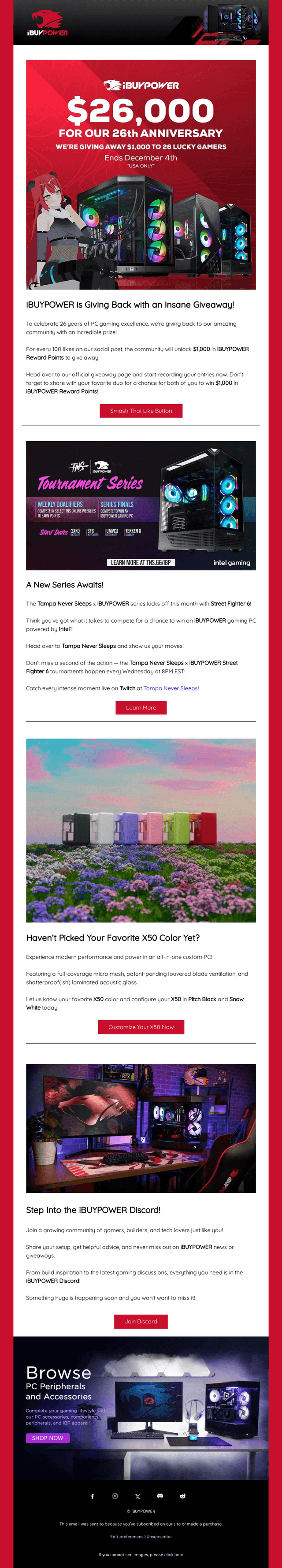 iBUYPOWER email from Thu, Nov 6, 2025
