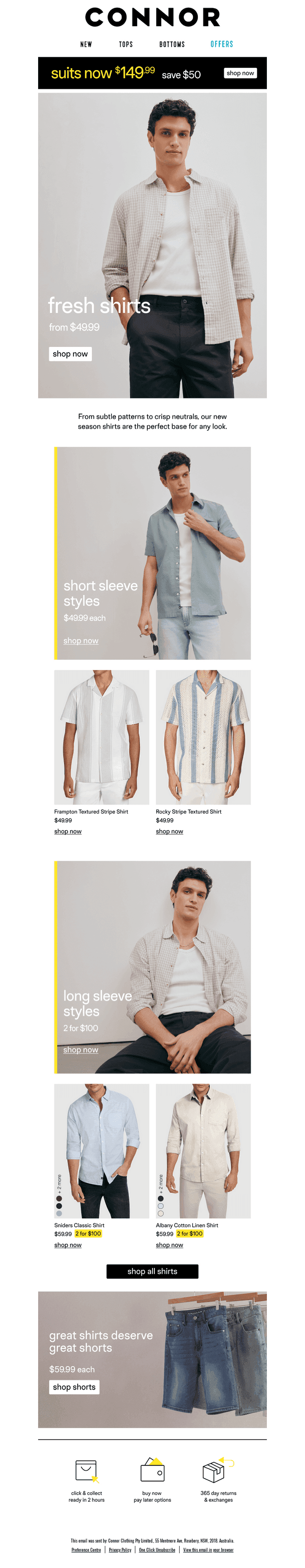 Fresh Shirts From $49.99