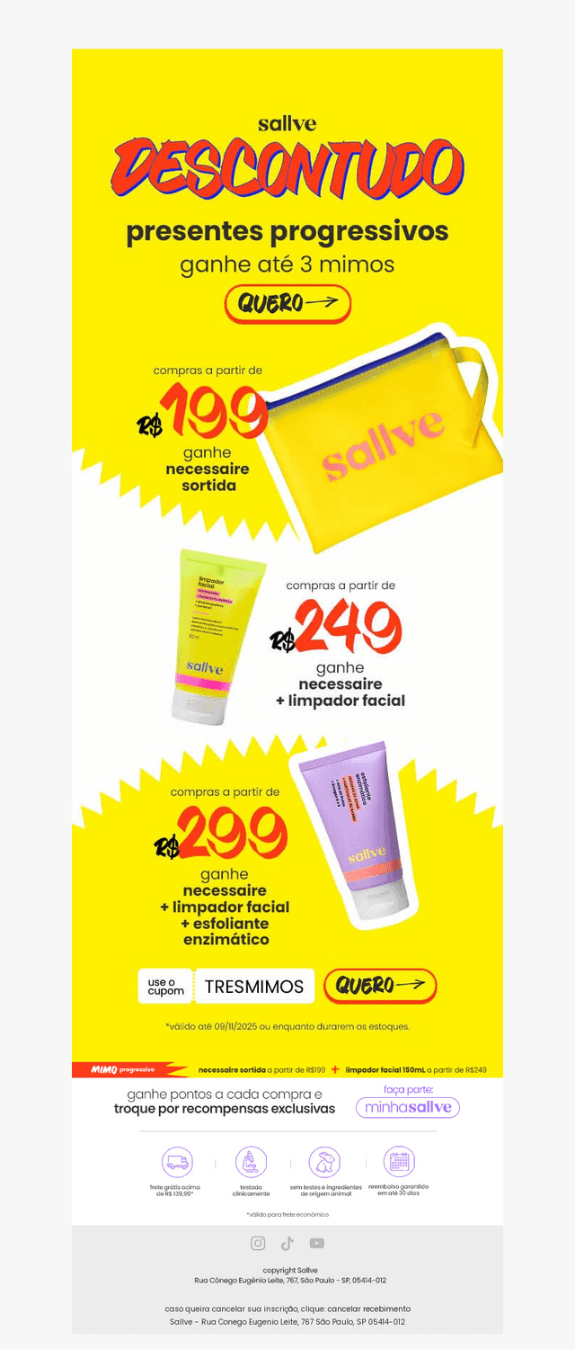 EXCLUSIVO E-MAIL: 3 brindes 🎁