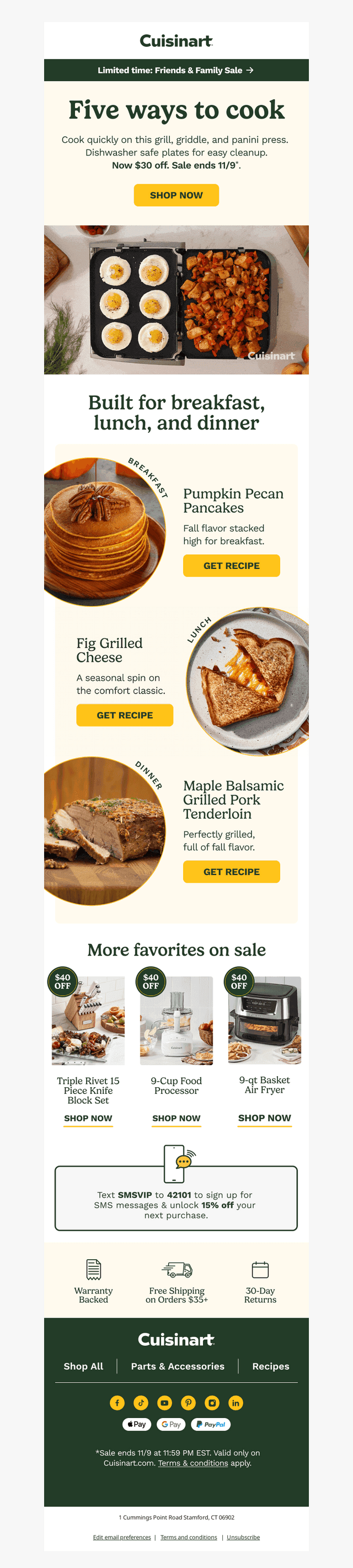 Limited time: $30 off 5-in-1 Grill & Griddle