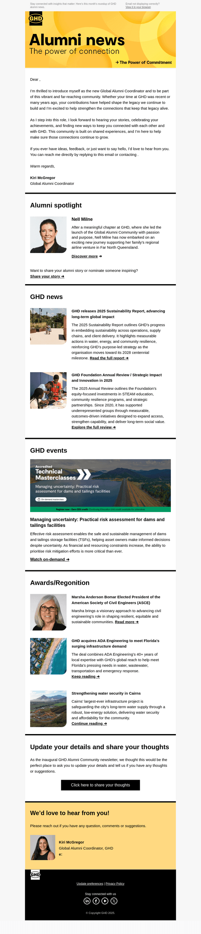 Alumni news: November edition