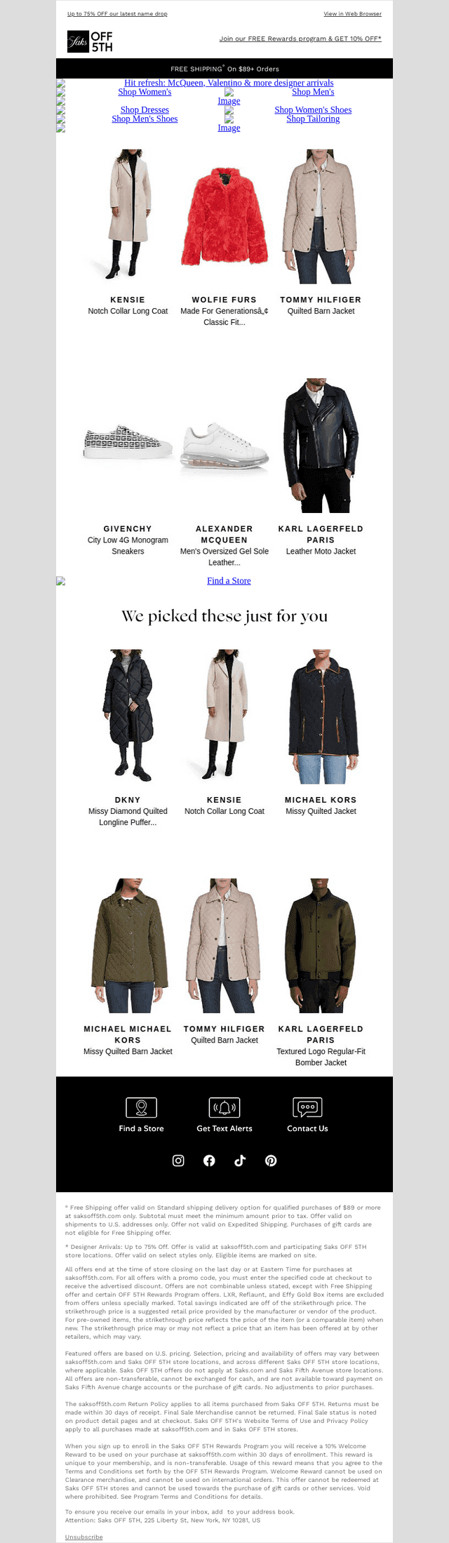 Hit refresh: McQueen, Valentino & more designer arrivals