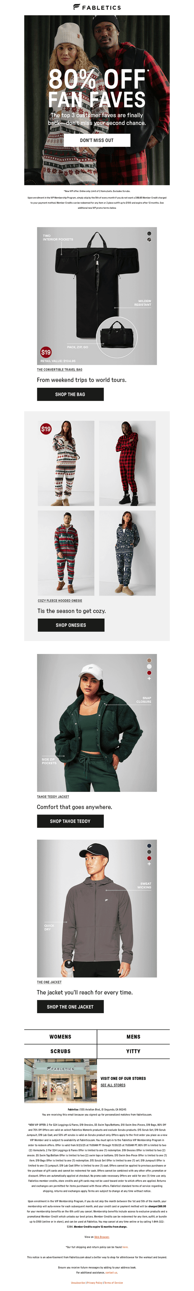 Fabletics email from Thu, Nov 6, 2025