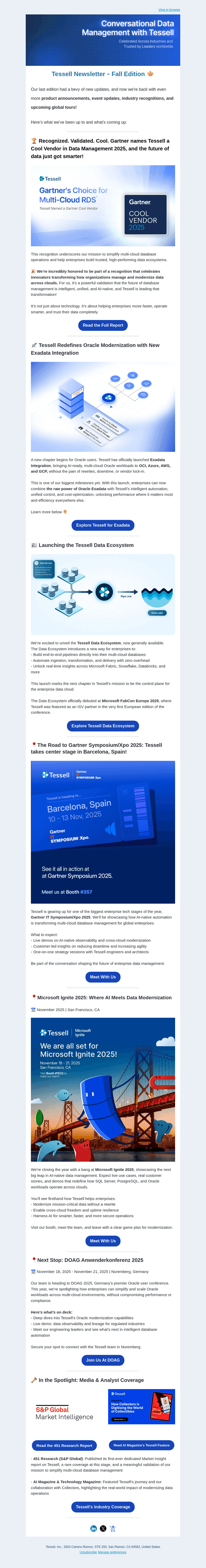 Tessell email from Thu, Nov 6, 2025