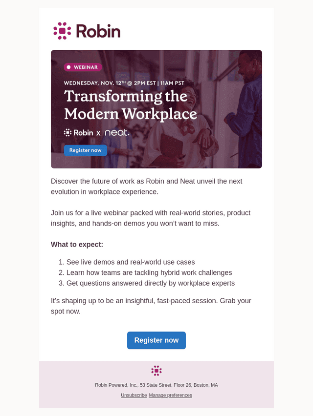 Live Webinar: The Future of Workplace Experience