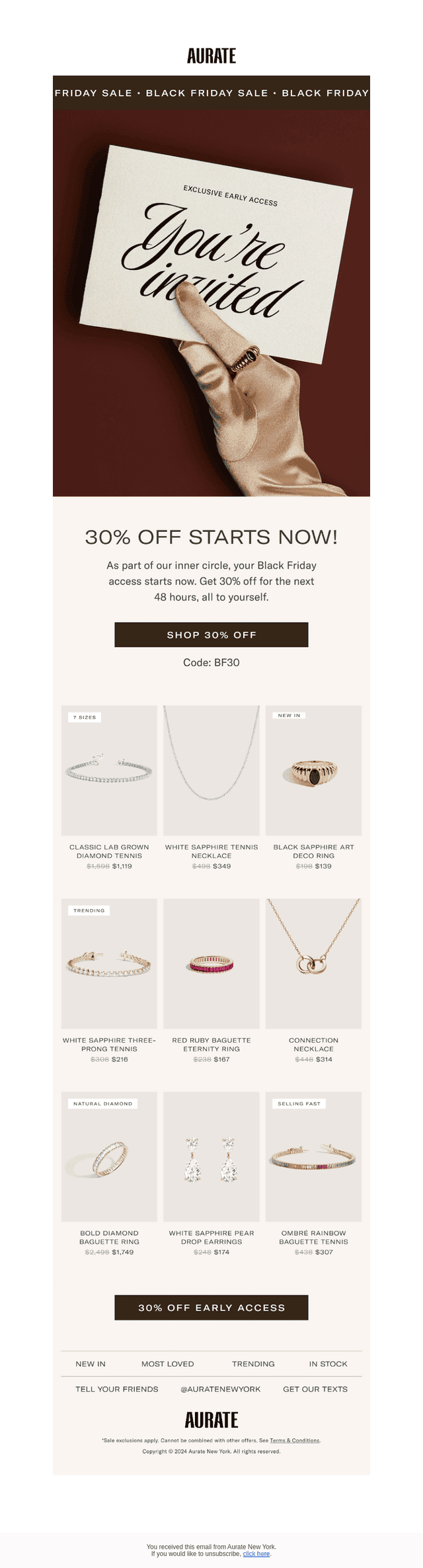 EXCLUSIVE 30% OFF 💌