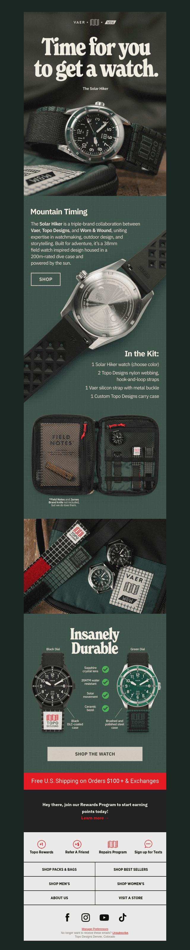⌚ VAER x Topo Designs x Worn & Wound