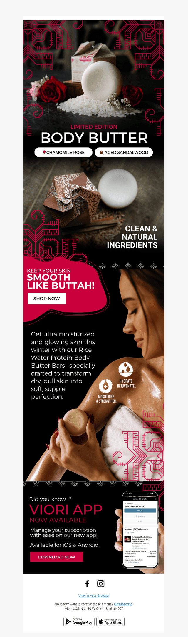Chamomile Rose Body Butter Bar