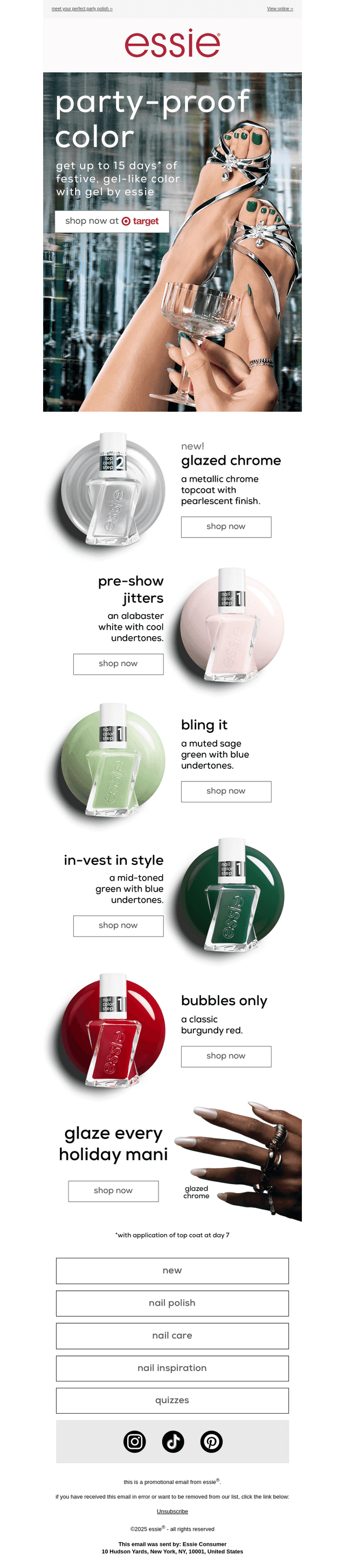 get festive with essie! ✨