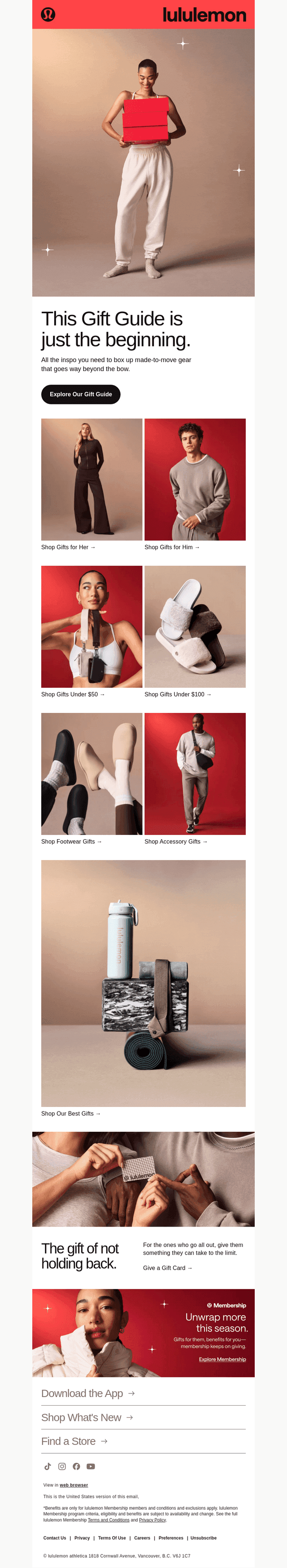 lululemon email from Thu, Nov 6, 2025
