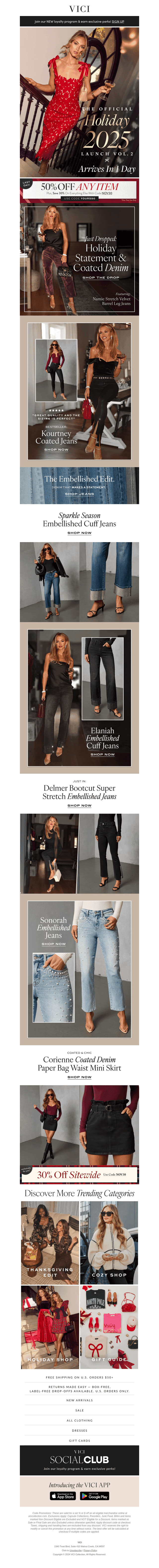 Just Dropped: Holiday Statement & Coated Denim!