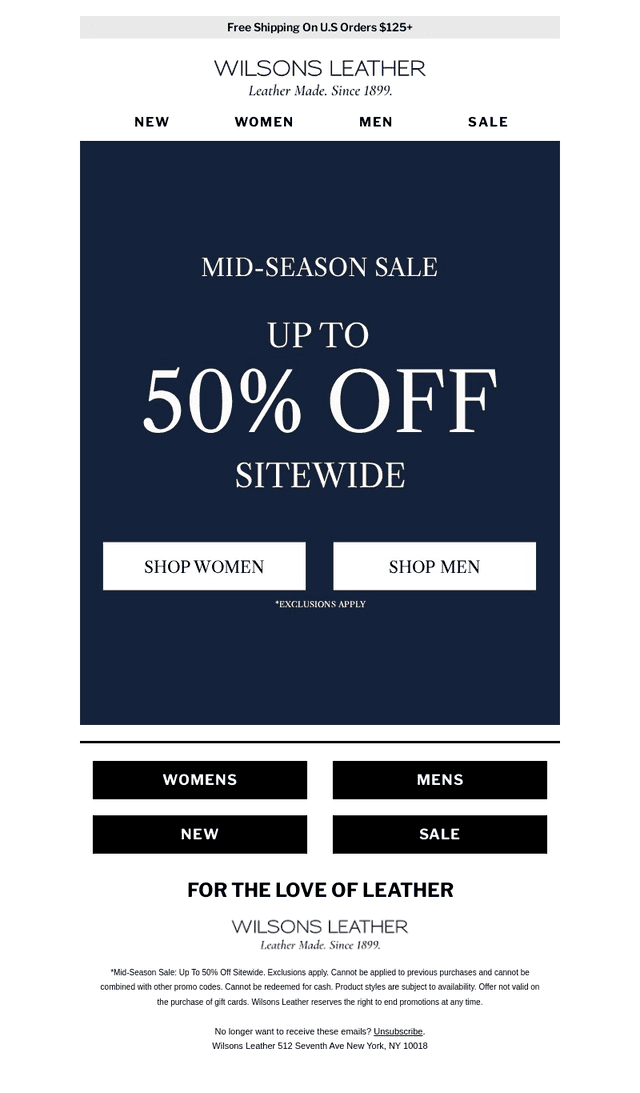 Leather Styles Up To 50% Off!