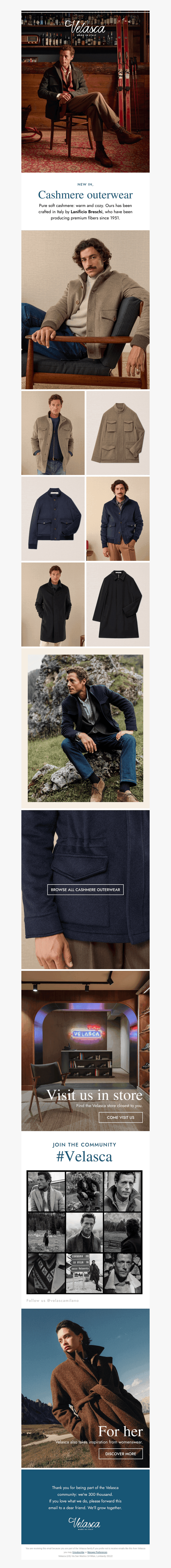 Our new cashmere outerwear.