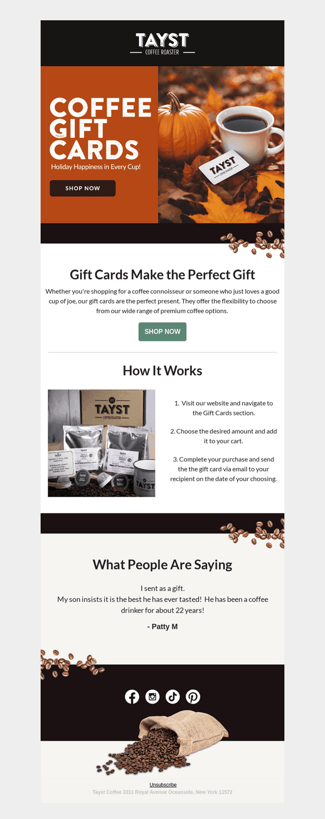 Spread Warmth with Our Gift Cards!