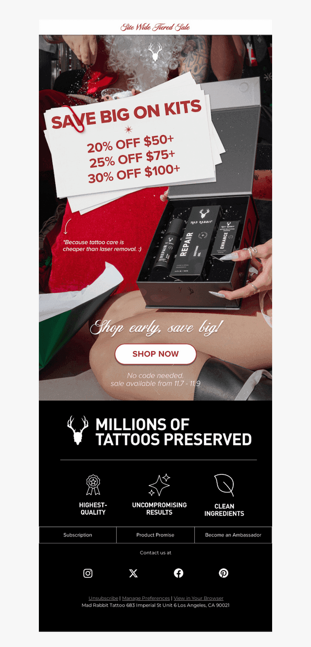 Up to 30% off starts NOW