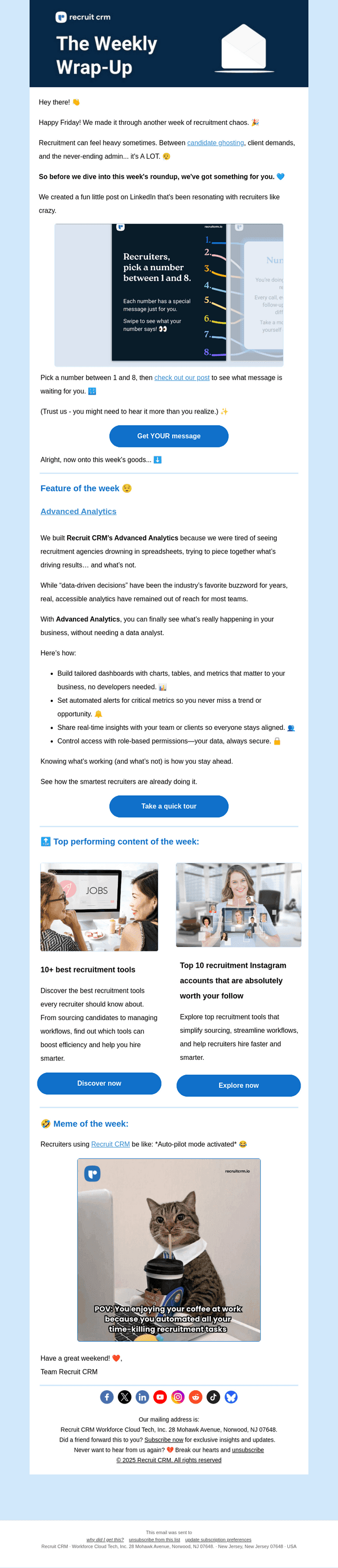Recruit CRM email from Fri, Nov 7, 2025