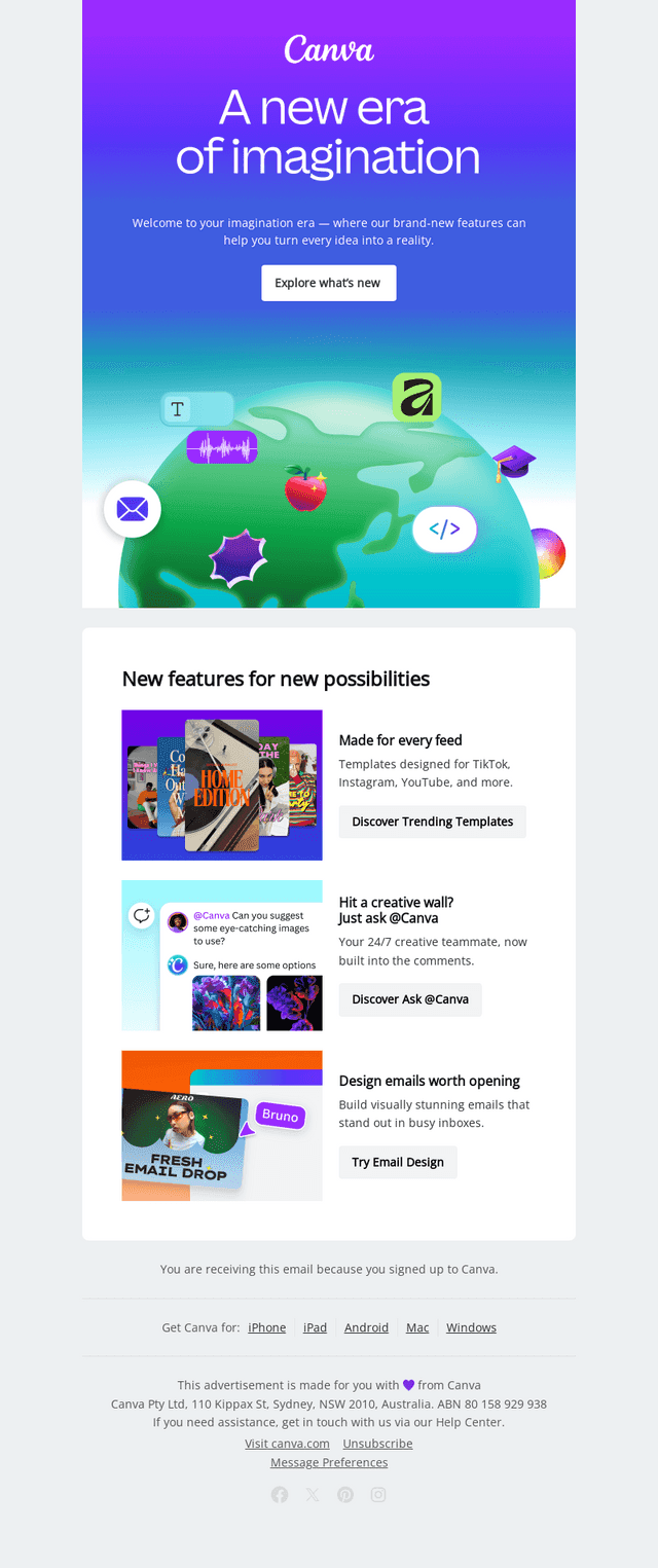 Canva email from Fri, Nov 7, 2025