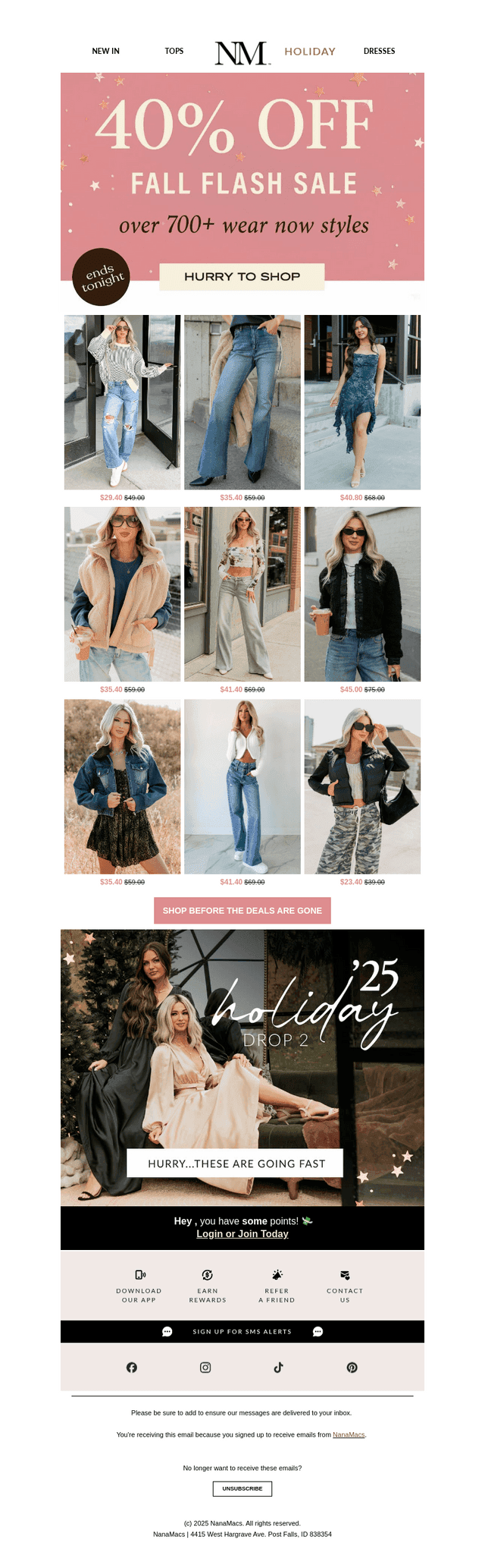 👀 700+ Fall styles 40% OFF ⌛️ Ends in HOURS!