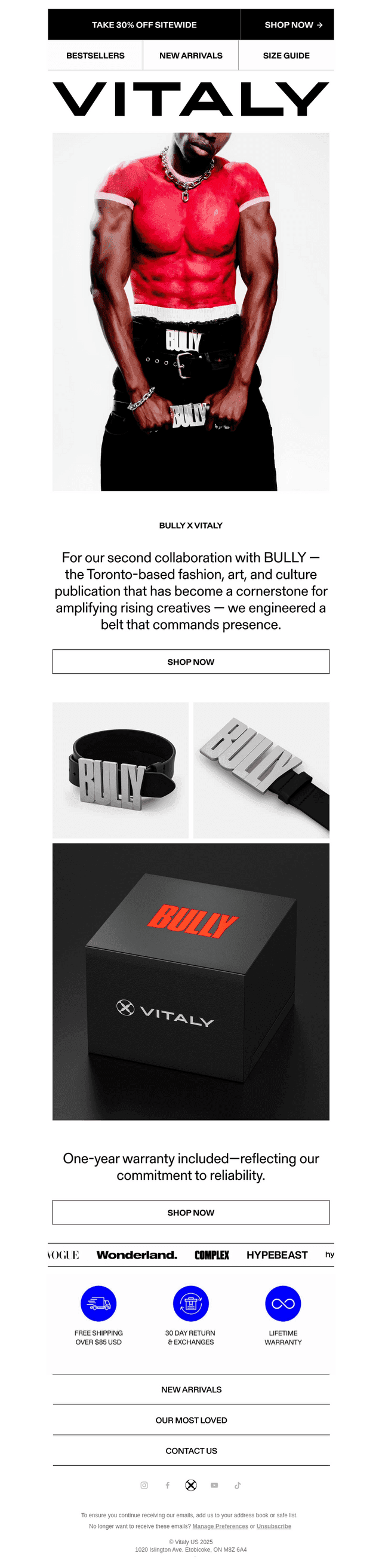 OUT NOW—BULLY Belt
