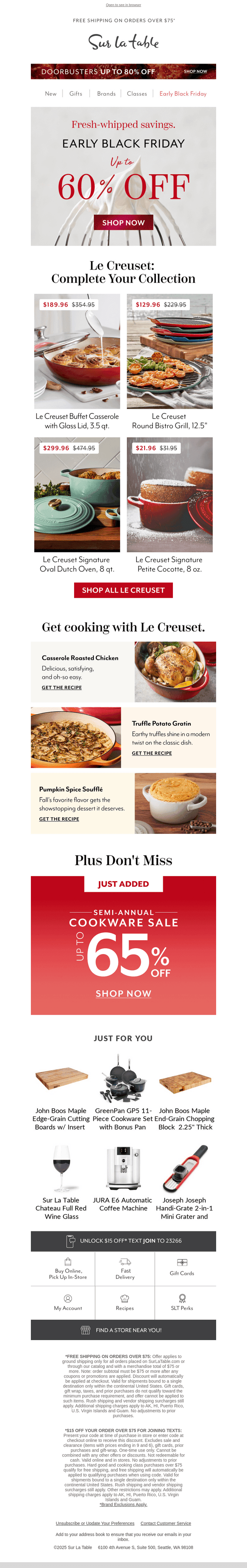 Save on Le Creuset Cookware Made to Last