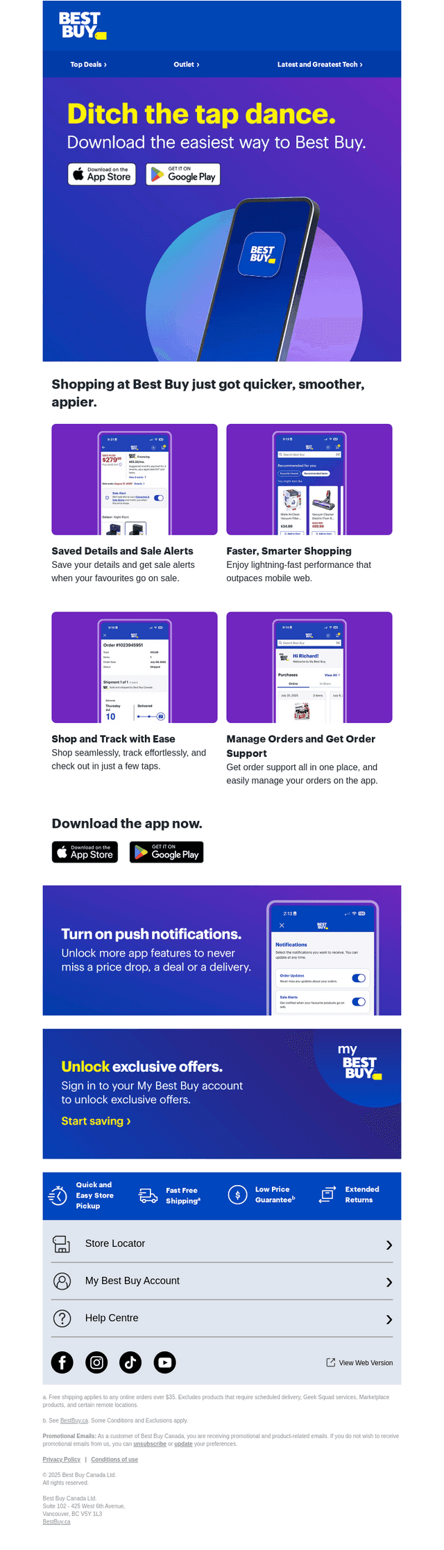 Best Buy Canada email from Sat, Nov 8, 2025