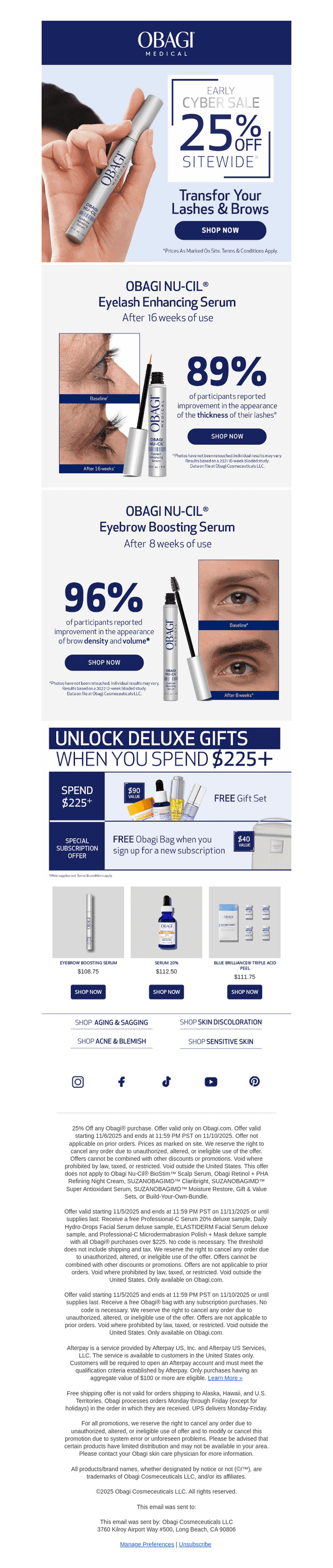 Your Lash & Brow Upgrade—25% Off
