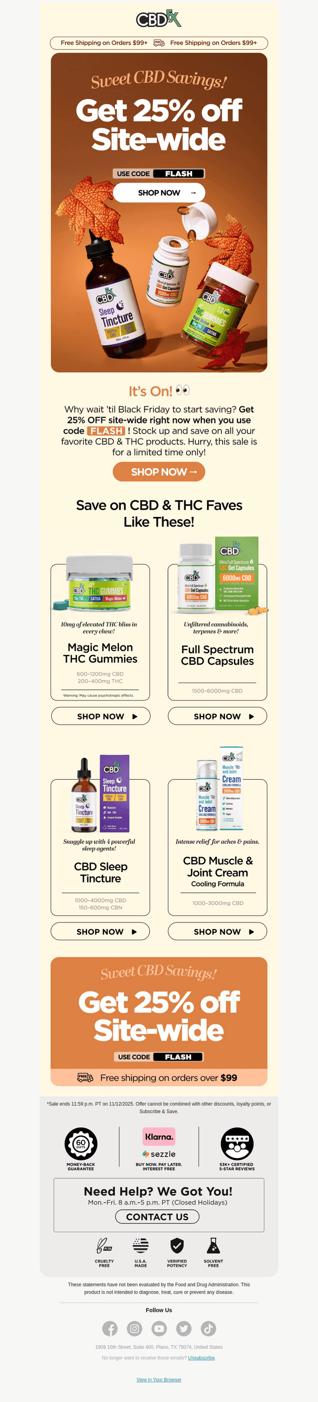 Starts Now: 25% OFF all CBD & THC 👀